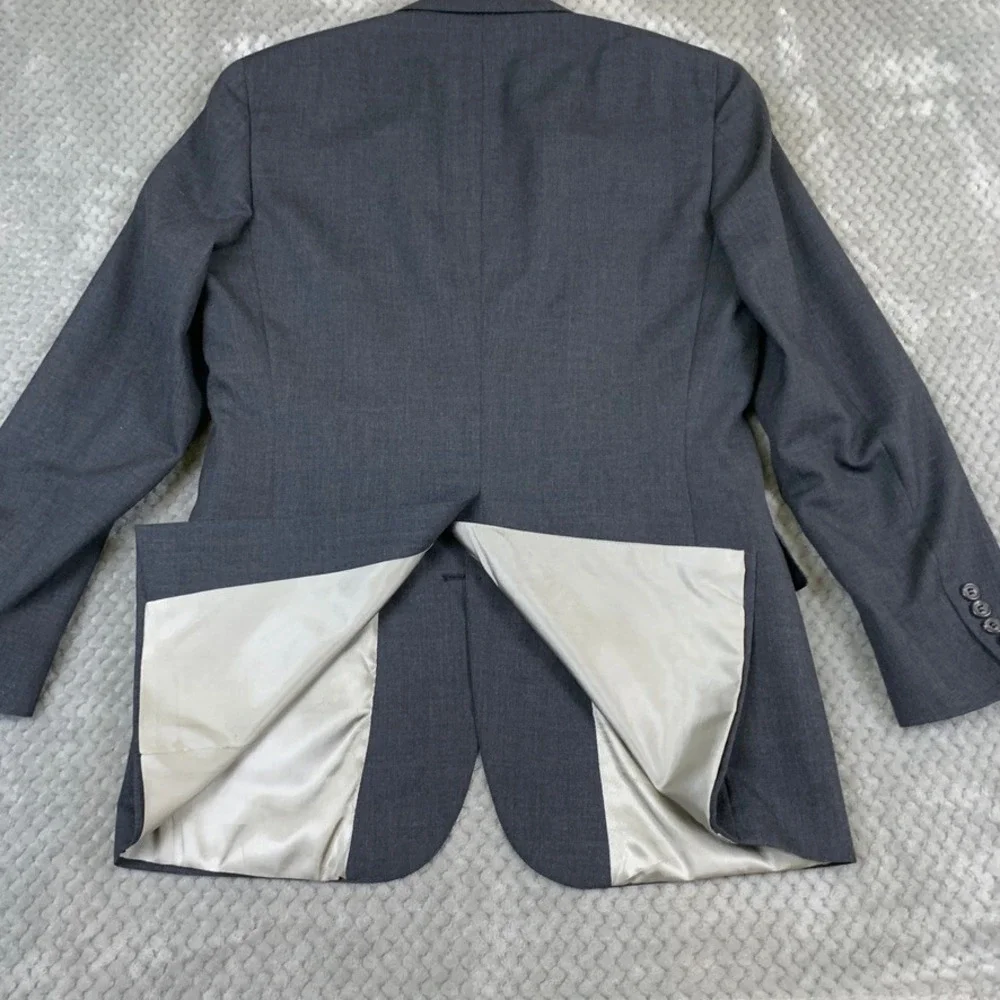 Vintage Polo University Club Ralph Lauren Gray Virgin Wool Blazer USA Mens 40R
